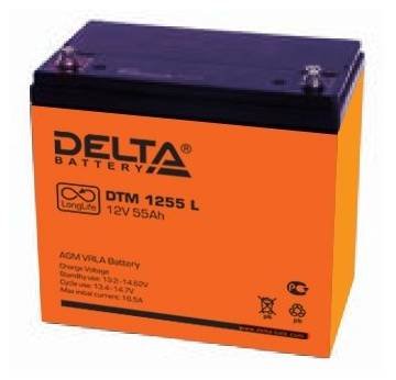 AGM аккумулятор 55 Ач, 12 В, AGM, Delta DTM 1255 L