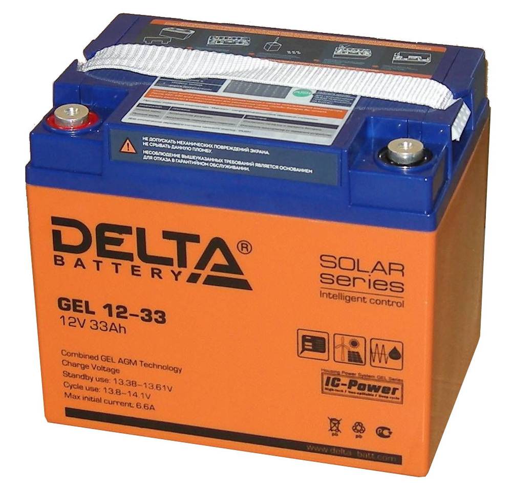 Delta GEL 12-33 — гелевая аккумуляторная батарея 33 ач
