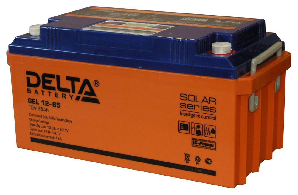 Delta GEL 12-65 — гелевая аккумуляторная батарея 65 ач