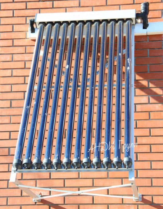 Солнечная система для нагрева воды с баком 100 литров с одним теплообменником, 12 вакуумных трубок, сплит-система, модель SH-100-12-1