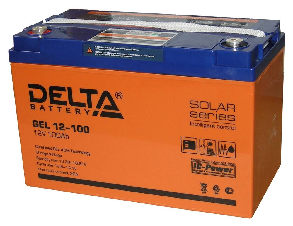 Delta GEL 12-100 — гелевая аккумуляторная батарея 100 ач