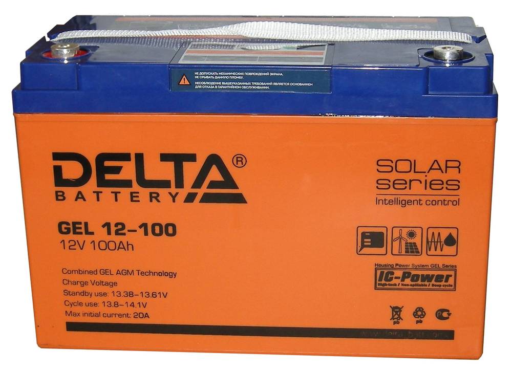 Гелевая аккумуляторная батарея GEL 12-100 , 100 Ач, производства Delta