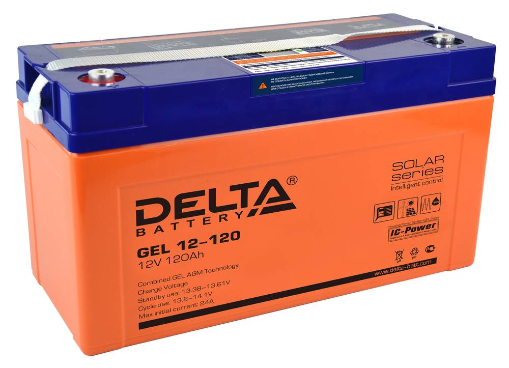 Delta GEL 12-120 — гелевая аккумуляторная батарея 120 ач