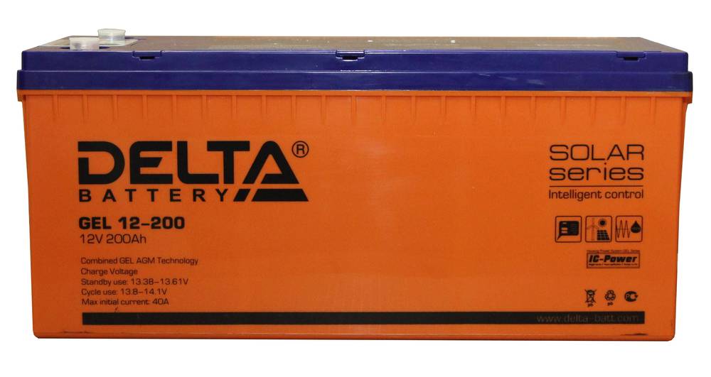 Гелевая аккумуляторная батарея GEL 12-200 , 200 Ач, производства Delta