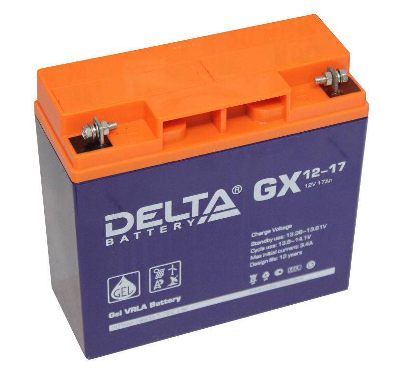 Delta GX 12-17: аккумуляторная батарея 17 Ач, 12 Вольт, гелевая