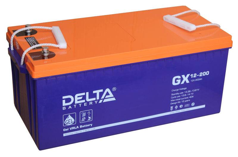 Delta GX 12-200: гелевый аккумулятор глубокого разряда 200 Ач, 12 В, GEL