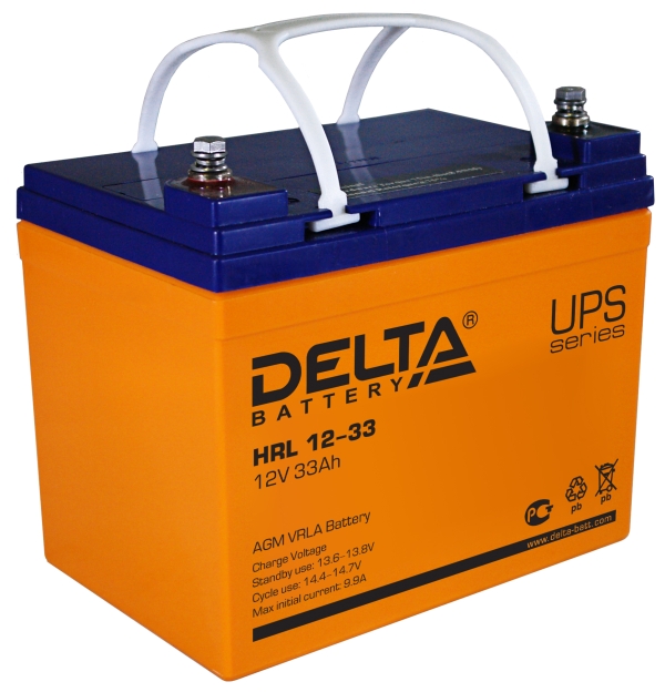 Delta HRL 12-33: аккумуляторная батарея 33 Ач, 12 В, AGM
