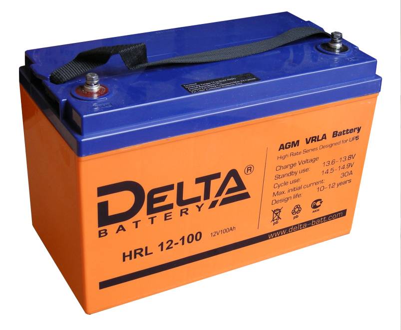 Delta HRL 12-100: аккумуляторная батарея AGM 100 Ач, 12 В