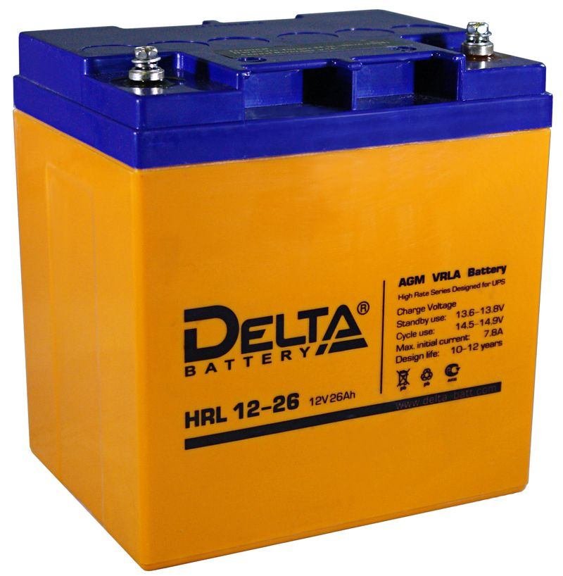 Delta HRL 12-26: аккумуляторная батарея 26 Ач, 12 В, AGM