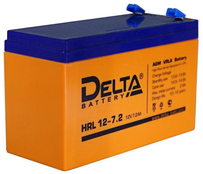 Delta HRL 12-7.2: AGM аккумулятор 7.2 Ач, 12 Вольт