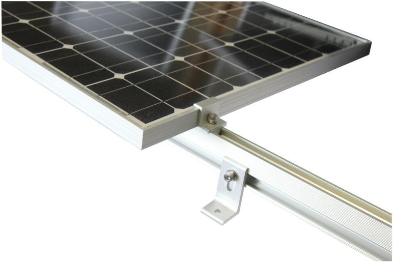 Комплект крепежа для трех солнечных панелей мощностью до 150 Ватт или двух панелей мощностью до 300 Ватт (крепежный уголок не входит в комплект)