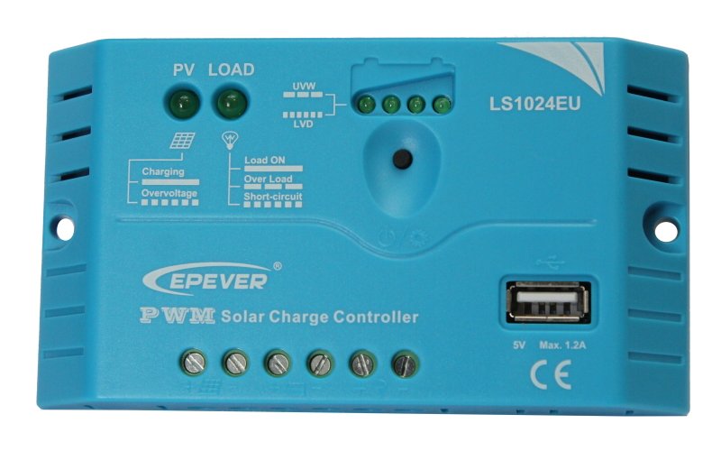 Контроллер для солнечных батарей 10 А, 12/24 В, PWM, USB, модель Epsolar LS1024EU