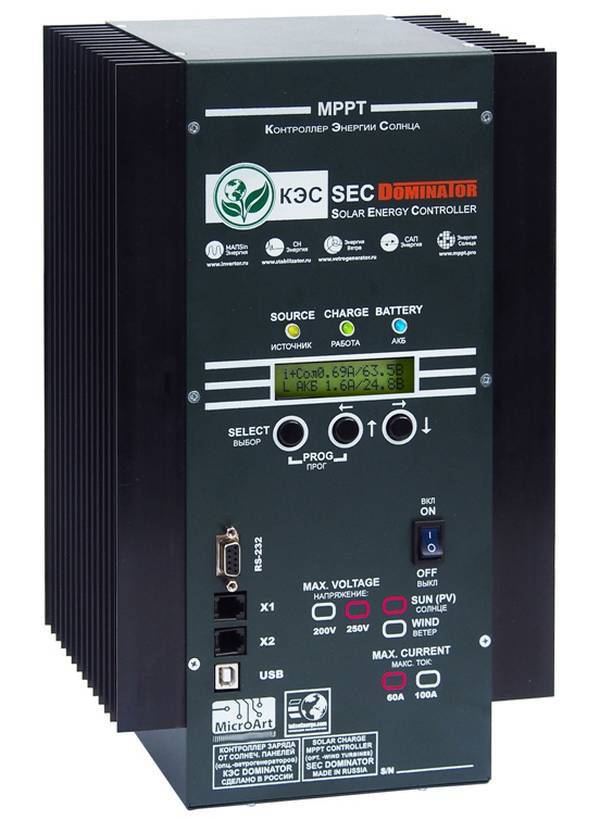 Контроллер заряда 60 А МАП ECO Энергия DOMINATOR MPPT 250/60