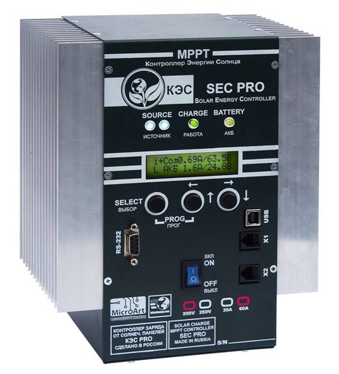 Контроллер заряда 60 А ECO Энергия MPPT Pro 200/60