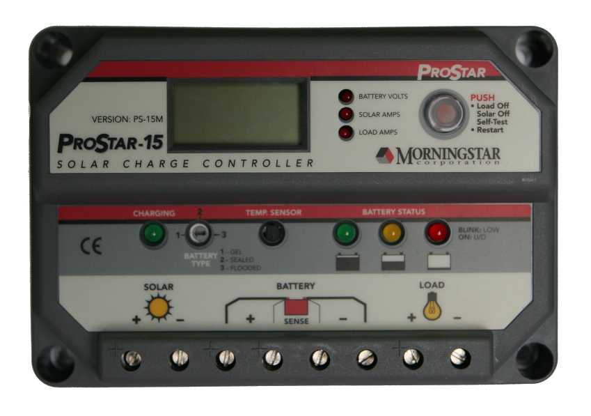 Контроллер заряда с цифровым дисплеем 15 А, 12/24 В, PWM, модель PS-15M
