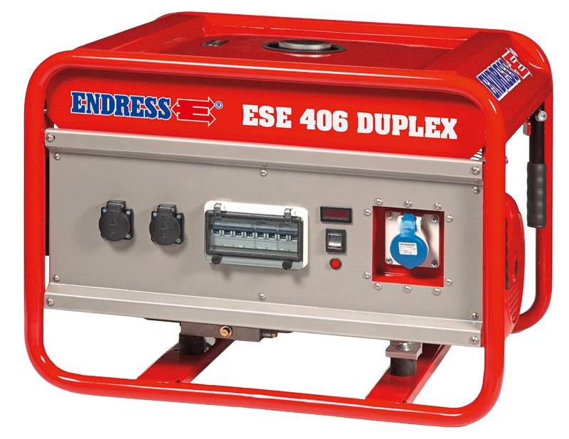 Бензогенератор 220 В, 4.4 кВт, модель ESE 406 SG-GT ES Duplex