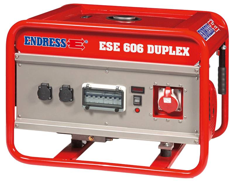 Бензогенератор 220/380 В, 4/5.3 кВт, модель ESE 606 DSG-GT ES Duplex