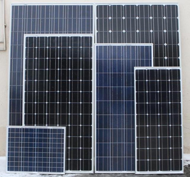 Широкий ассортимент солнечных батарей с мощностью от 10 до 300 Вт